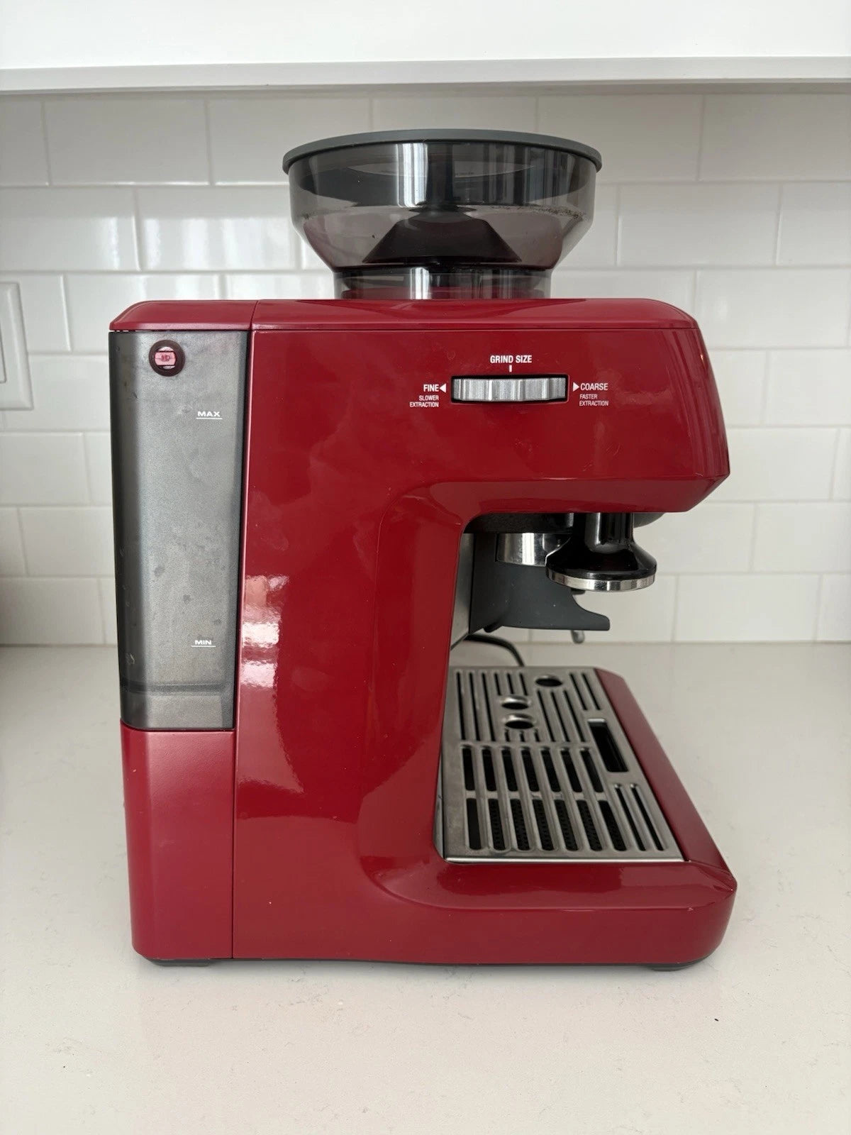 Rare Breville Barista Express BES870CXL Espresso Machine, Red Brushed Steel