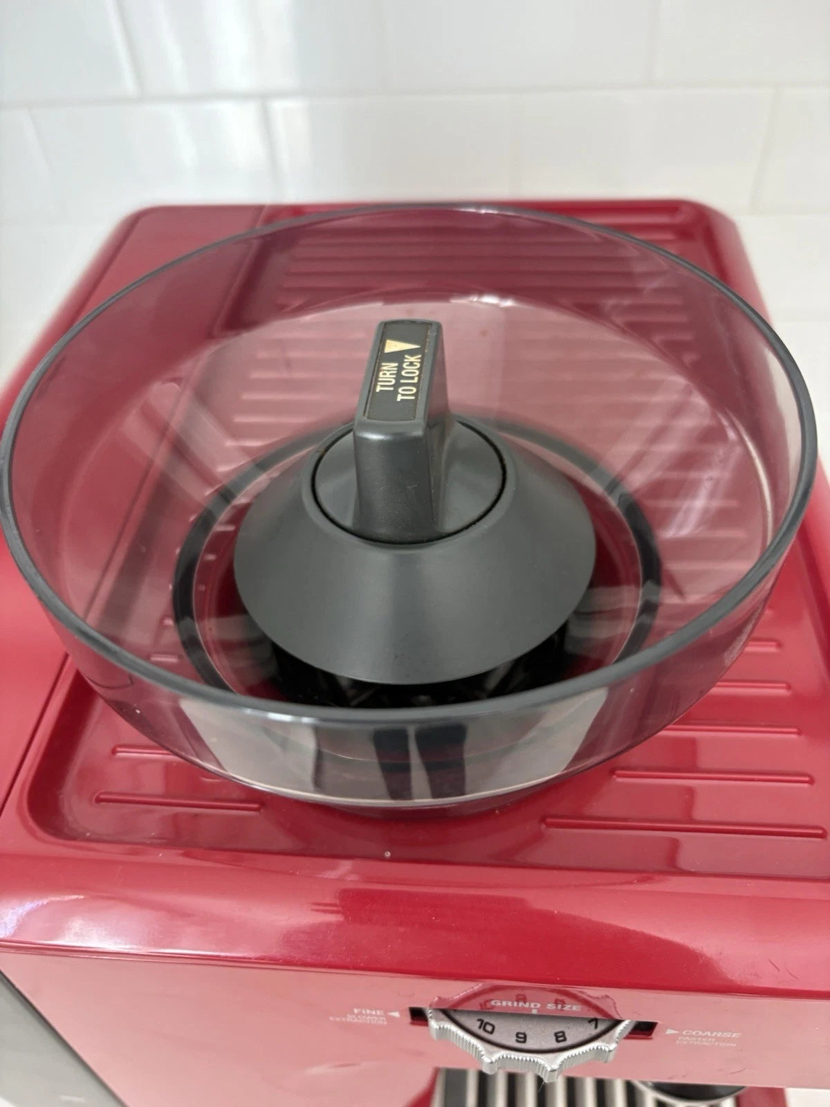 Rare Breville Barista Express BES870CXL Espresso Machine, Red Brushed Steel