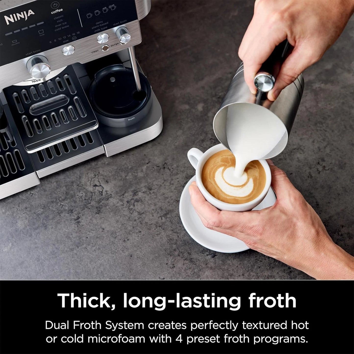 Ninja Luxe Café Premier Series Coffee Espresso Machine, Certified Refurbished