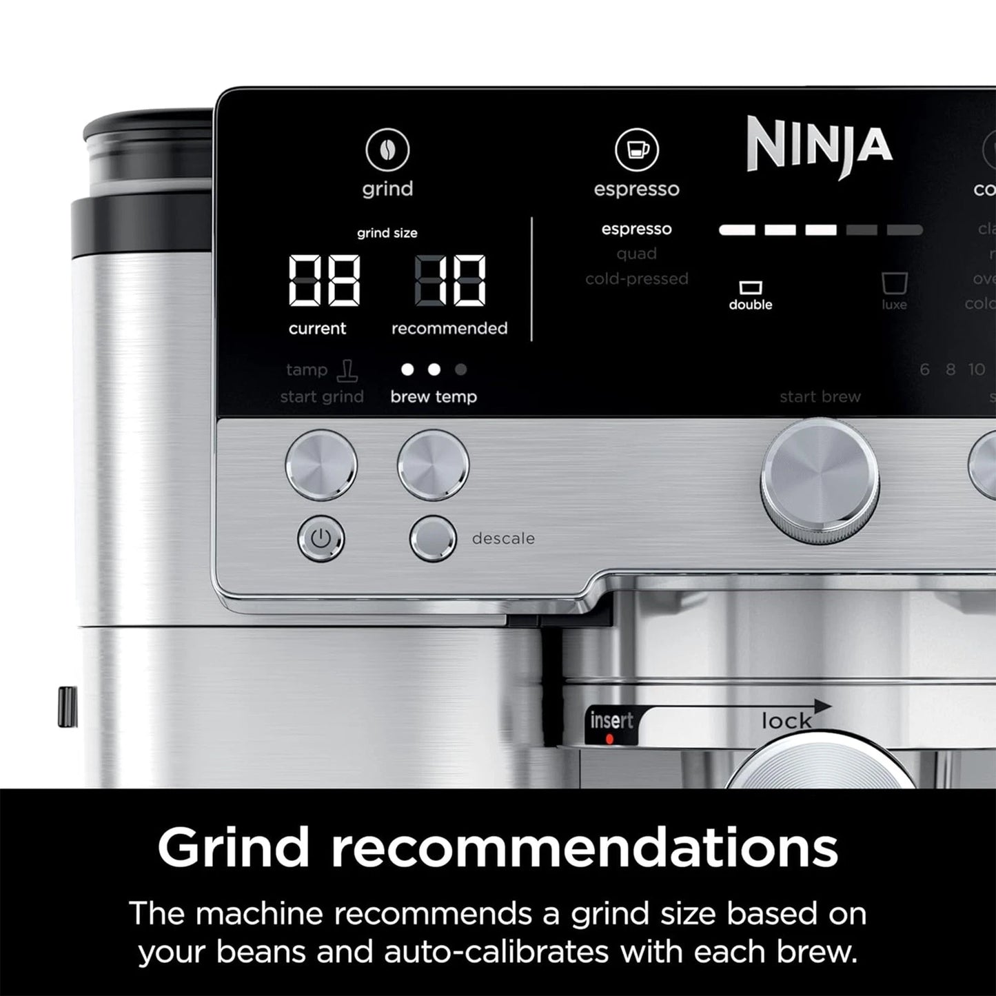 Ninja Luxe Café Premier Series Coffee Espresso Machine, Certified Refurbished