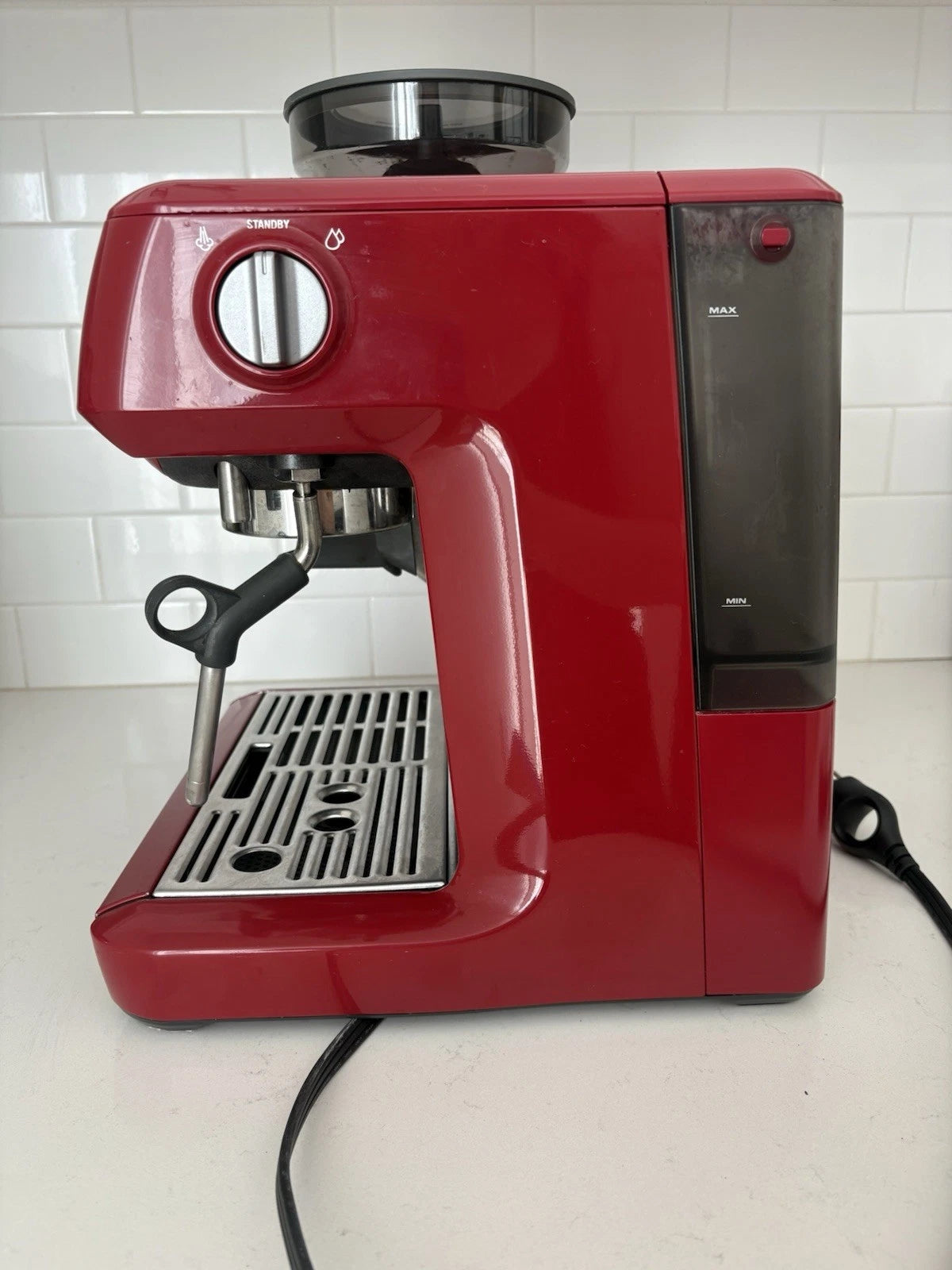 Rare Breville Barista Express BES870CXL Espresso Machine, Red Brushed Steel